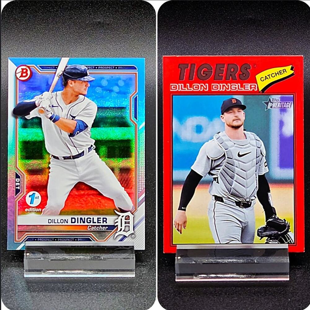 Dillon Dingler Bowman 1st Edition Sky Blue Heritage Red RC Detroit Tigers Star